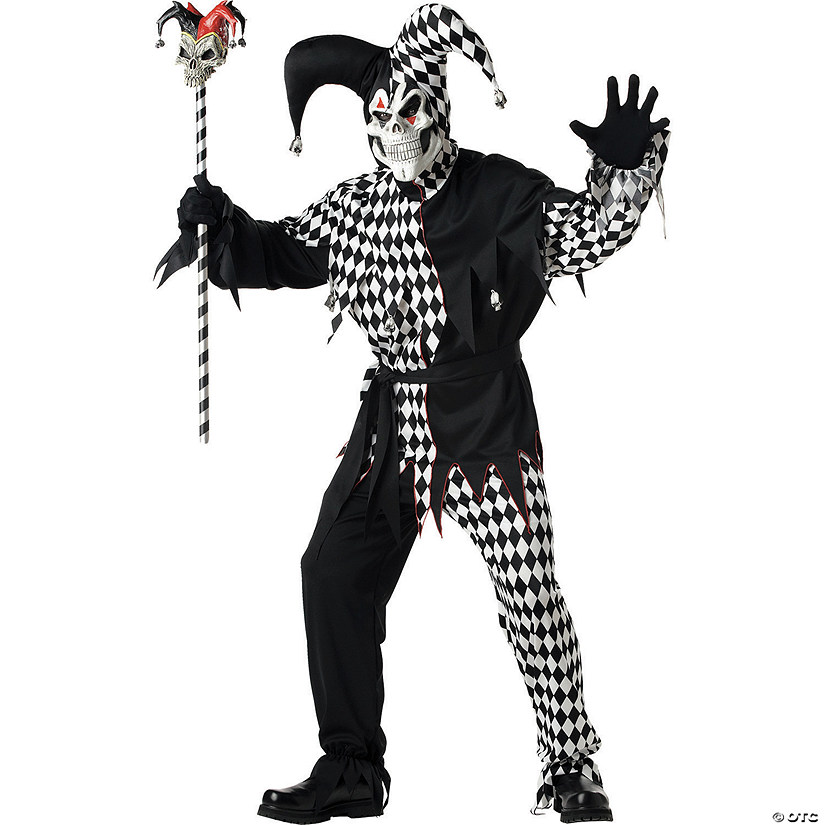Men's Evil Jester Costume - Large Image