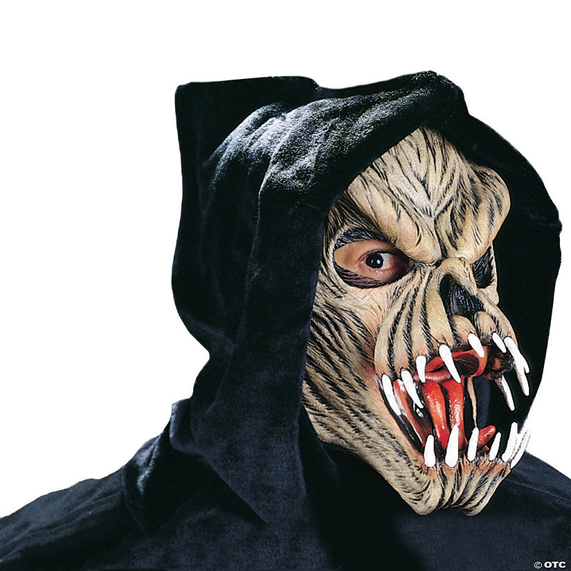 Men's Fang Face Monster Halloween Mask Image