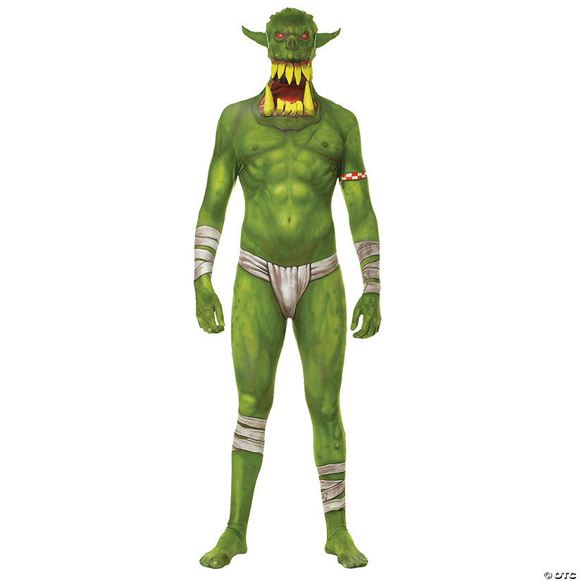 Men's Green Orc Morphsuit Costume Image