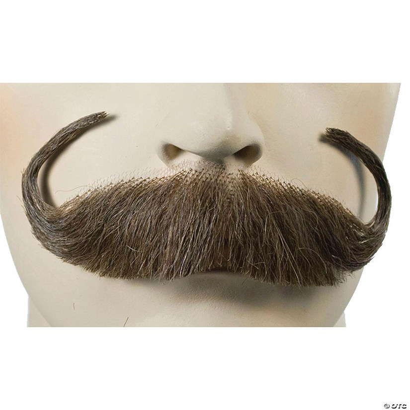 Men's Human Hair Handlebar Mustache Image