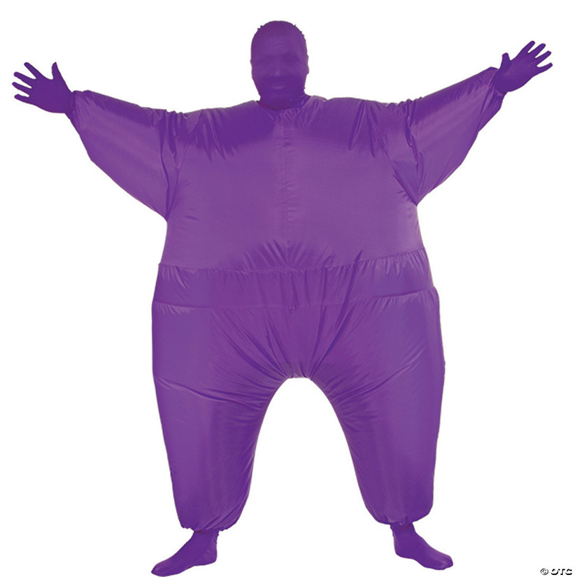 Men's Inflatable Purple Skin Suit Costume Image