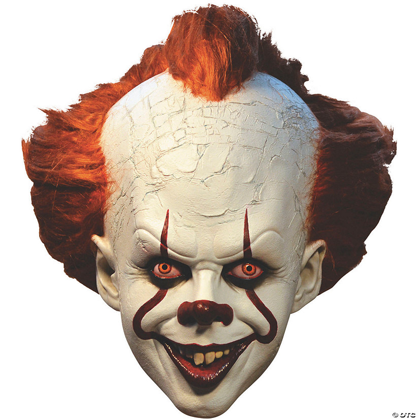 Men's IT Deluxe Pennywise Latex Mask - One Size Image