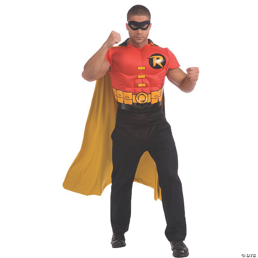Men's Muscle Shirt Cape Robin Costume Image