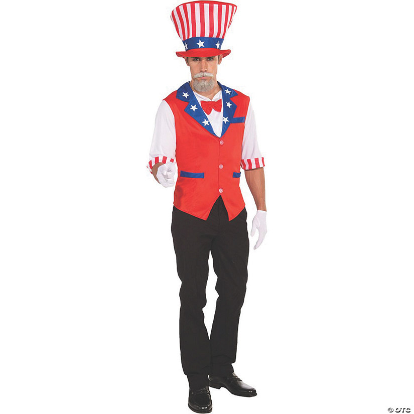 Men's Patriotic Hat and Shirt Costume Image