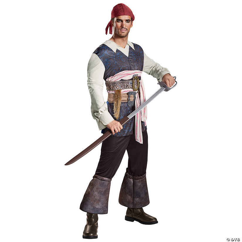 Men's Pirates of the Caribbean 5 Classic Captain Jack Sparrow Costume Image
