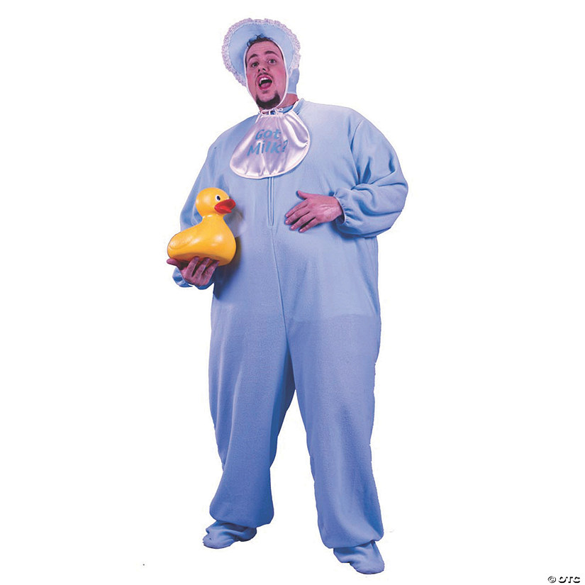 Men's Plus Size Blue PJ Jammies Costume Image