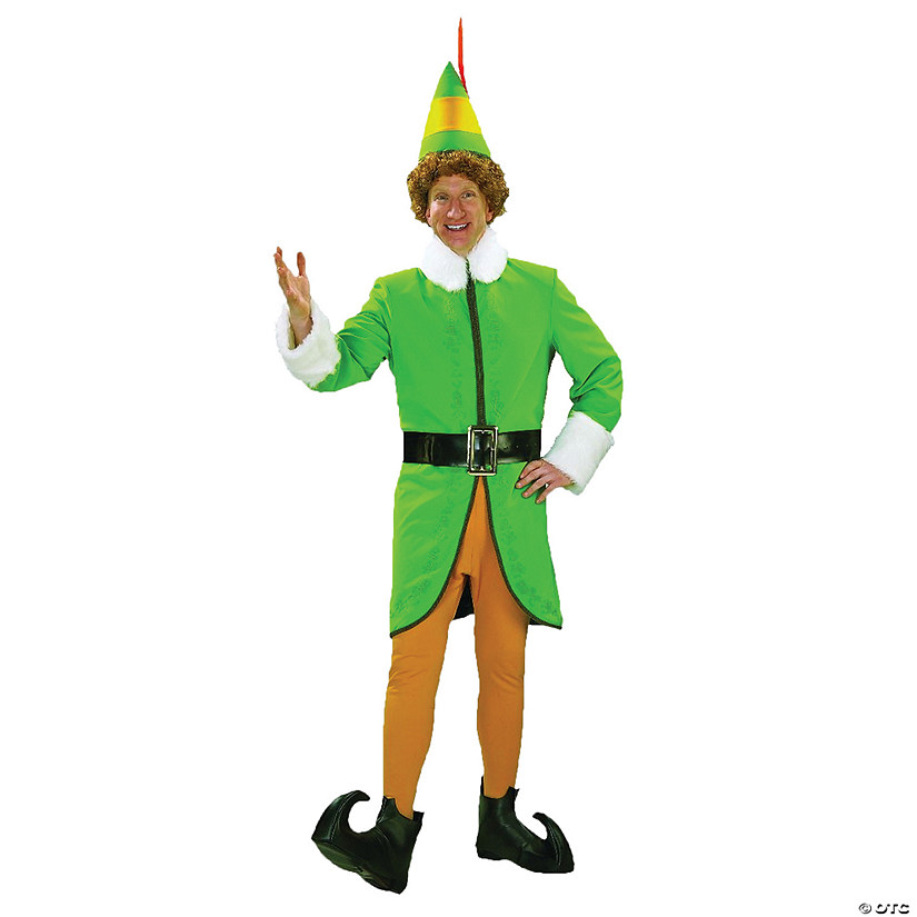 Men's Plus Size Buddy The Elf Costume Image