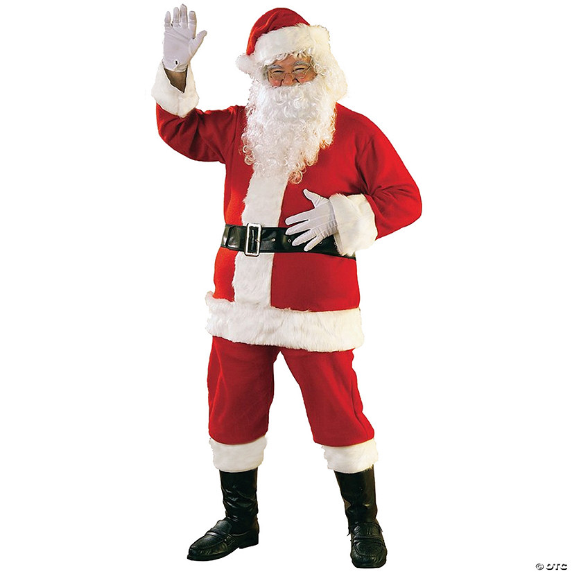 Men's Plus Size Flannel Santa Suit Image