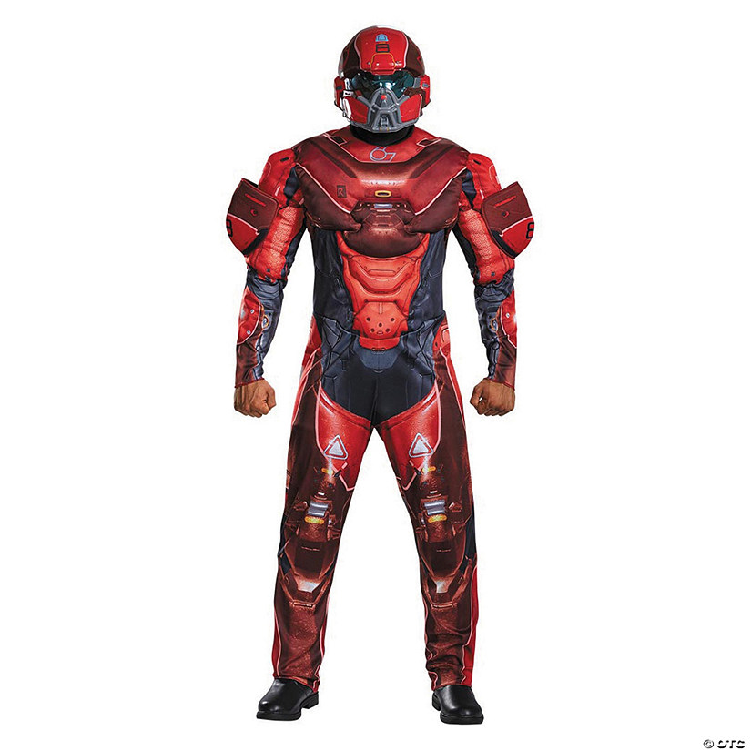 Men's Plus Size Halo Red Spartan Costume - 2XL Image