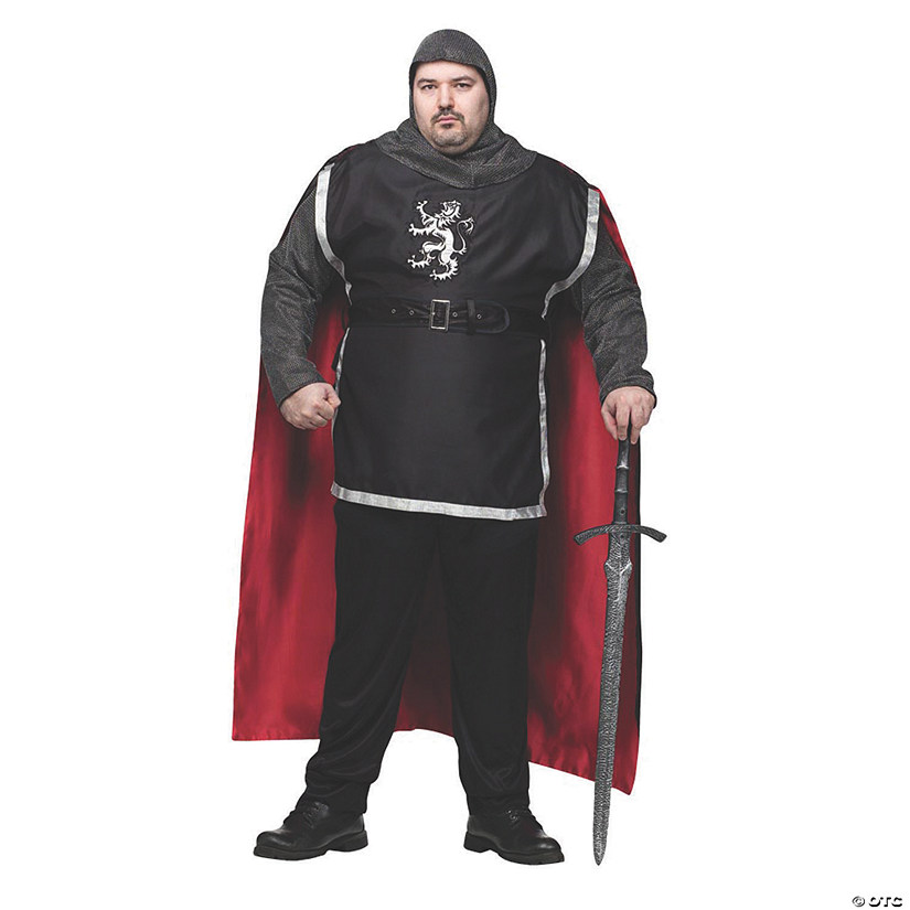 Men's Plus Size Medieval Knight Costume Image