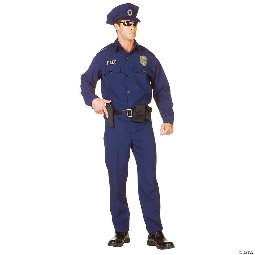 Men's Plus Size Police Officer Costume - 2XL Image