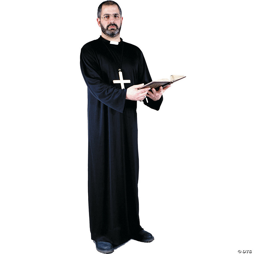 Men's Plus Size Priest Costume Image