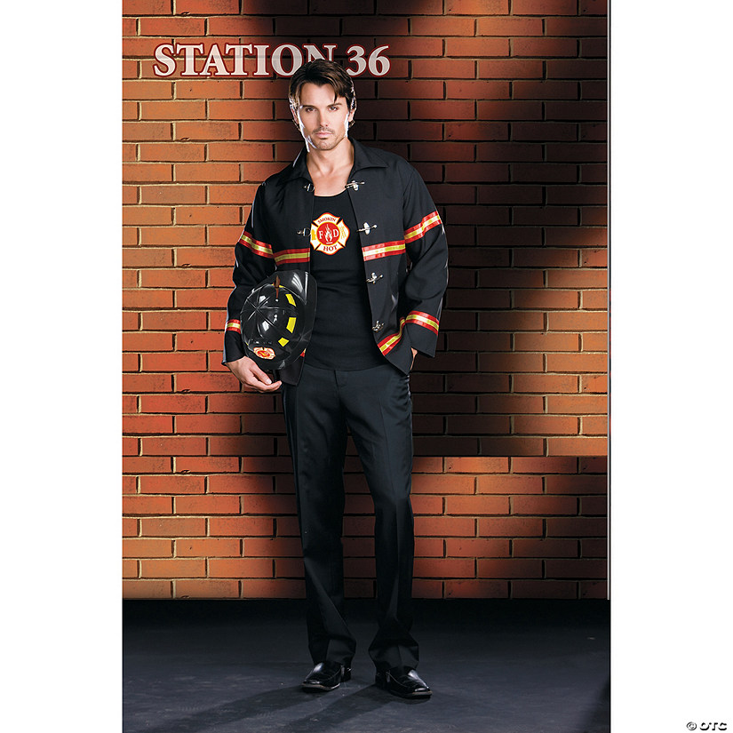Men's Plus Size Smokin' Hot Firefighter Costume - XXL Image