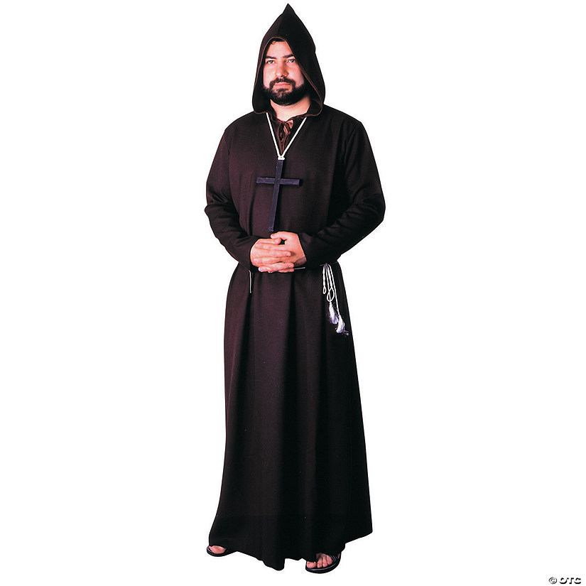 Men's Quality Brown Robe Monk Costume Standard Halloween Express