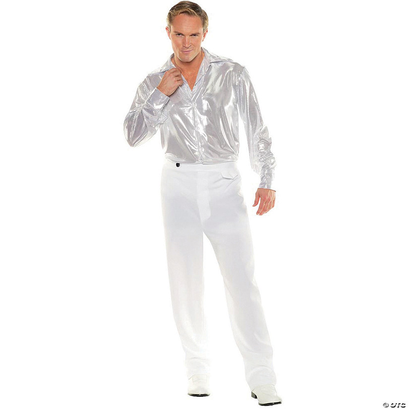 Men's Silver/White Disco Tshirt Image