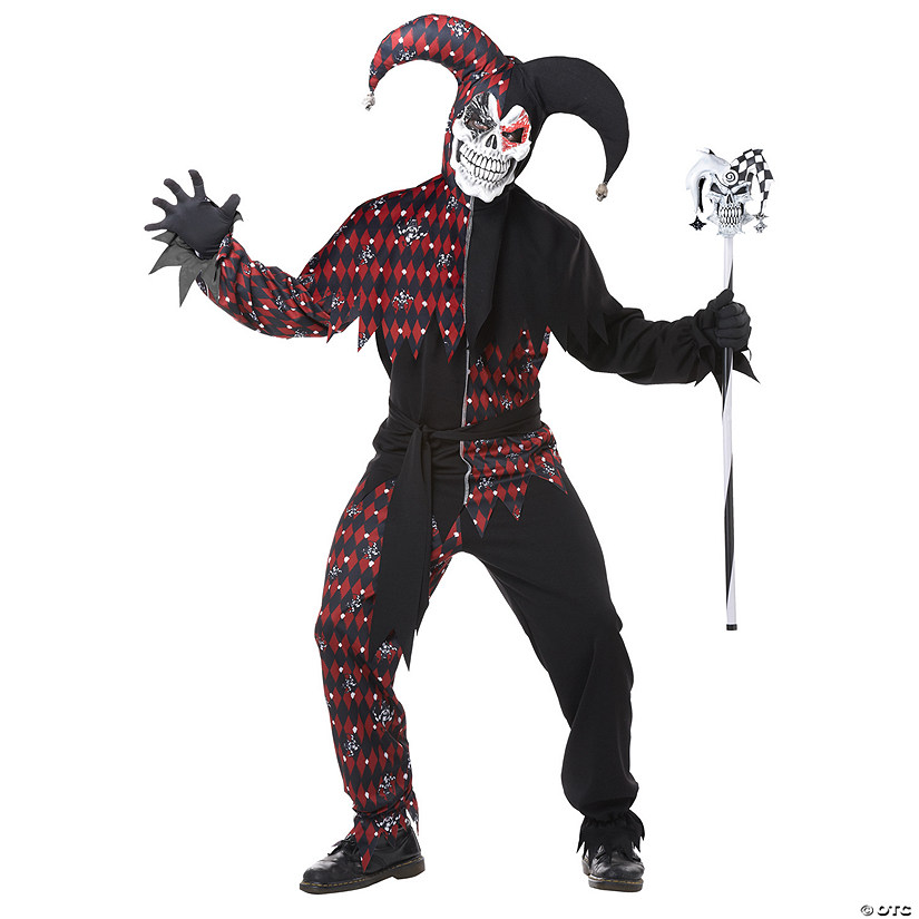 Men's Sinister Jester Costume Image