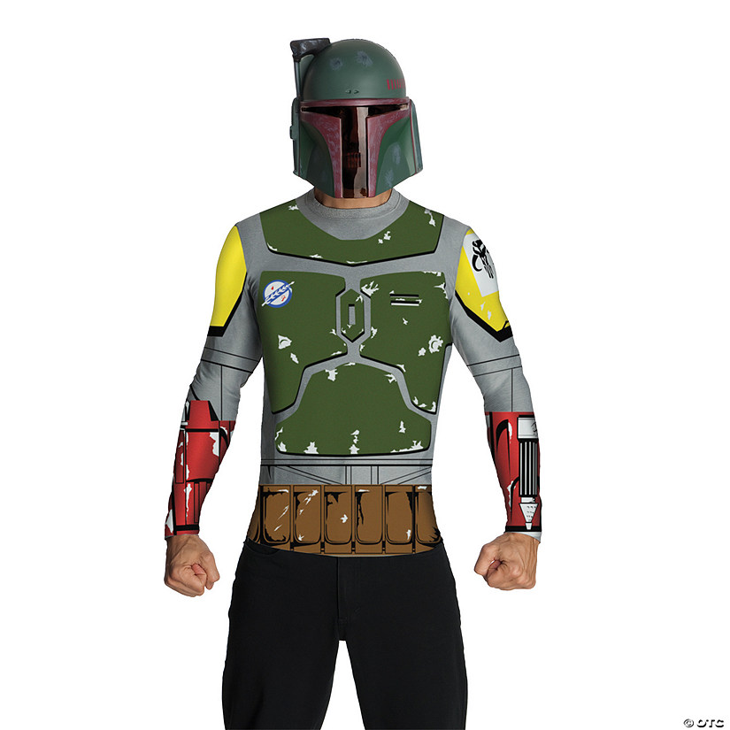 Men's Star Wars Classic Boba Fett Top & Mask Costume Kit Image