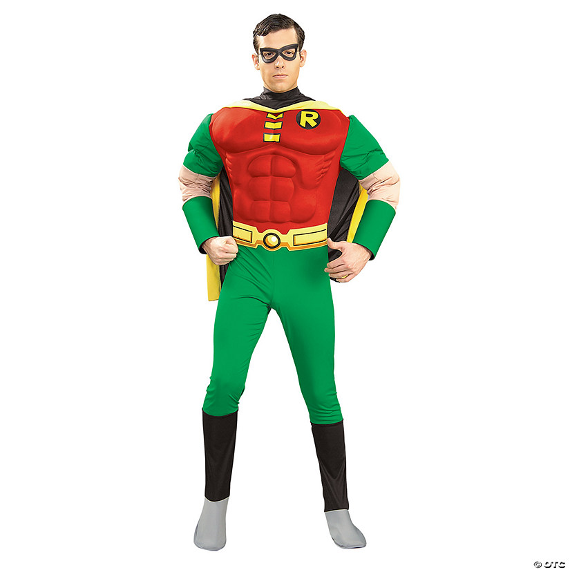 Men's Teen Titans Muscle Chest Robin Costume Image