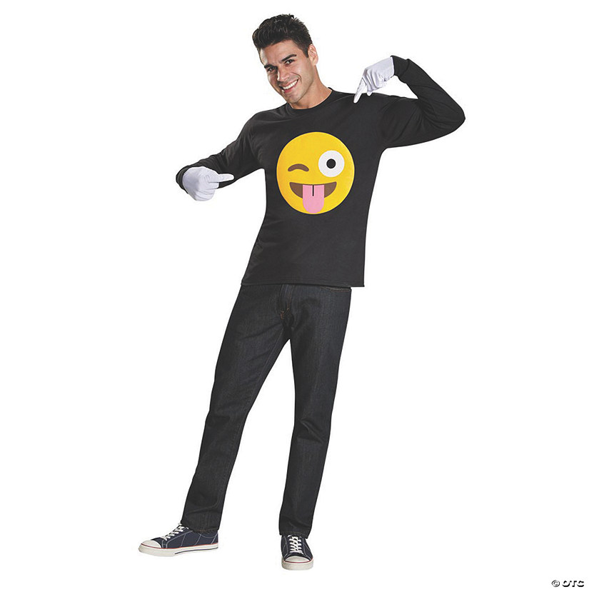 Men's Tongue Emoji Costume Kit Image