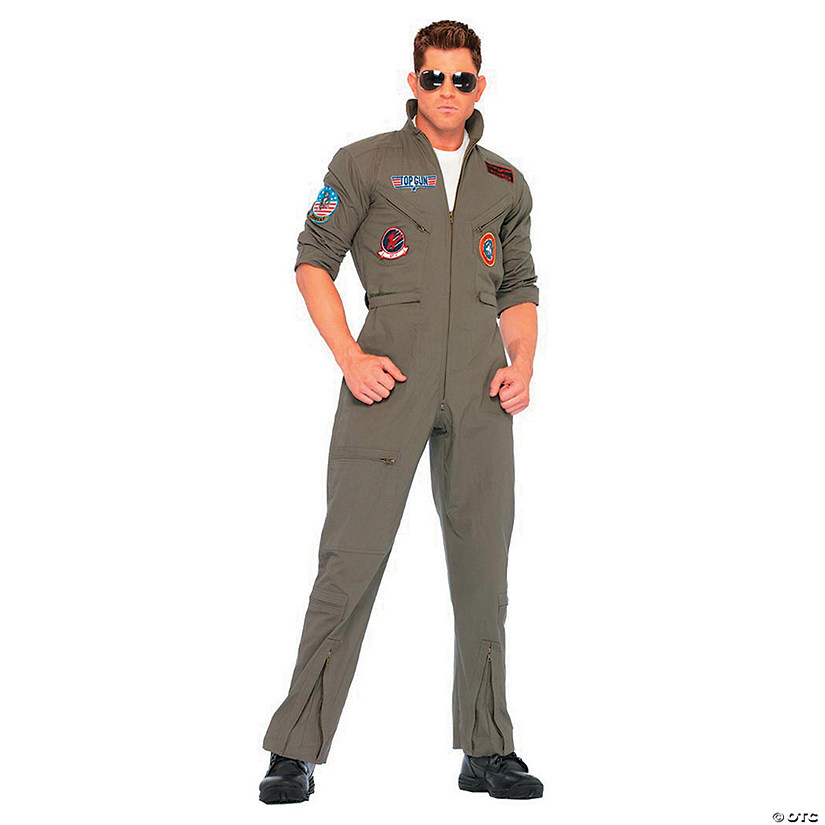 Men's Top Gun Jumpsuit Costume Image