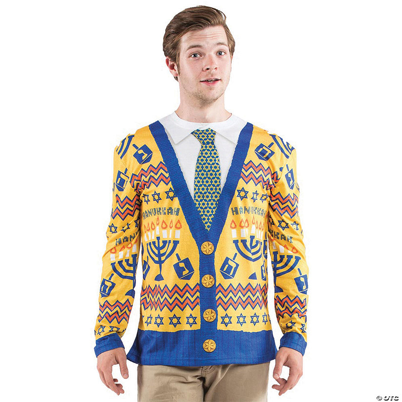 Men's Ugly Hanukkah Sweater T-Shirt Costume - Extra Large Image