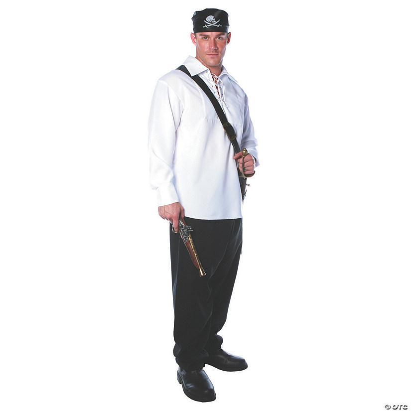 Men's White Pirate Costume Image