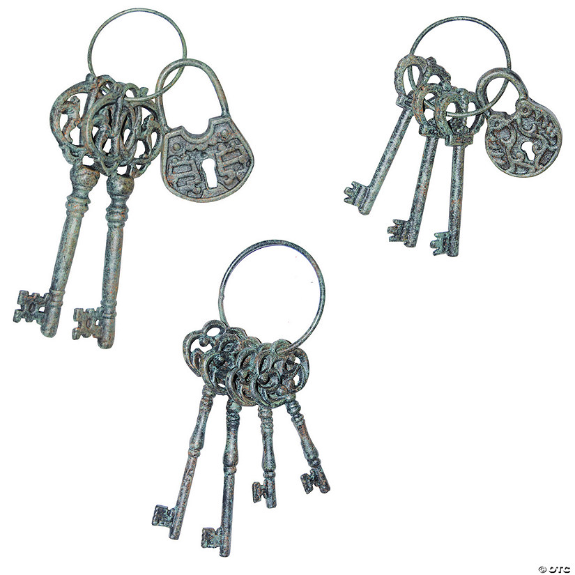 Metal Lock and Keys Costume Accessory Prop Image
