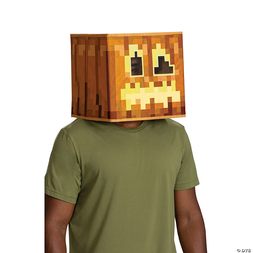 Minecraft&#8482; Anniversary Jack-O'-Lantern Block Head Mask Image