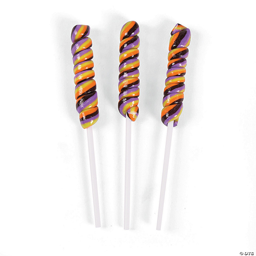 Mini Brights Halloween Twisty Grape-Flavored Lollipops Image