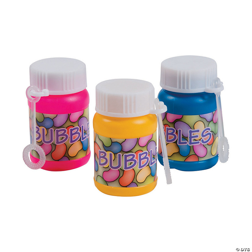 Mini Jelly Bean Bubble Bottles - 24 Pc. Image