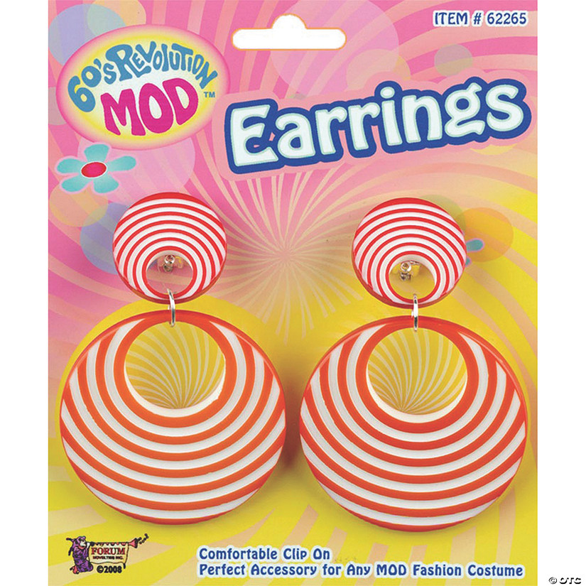 Mod Orange Swirl Earrings Image