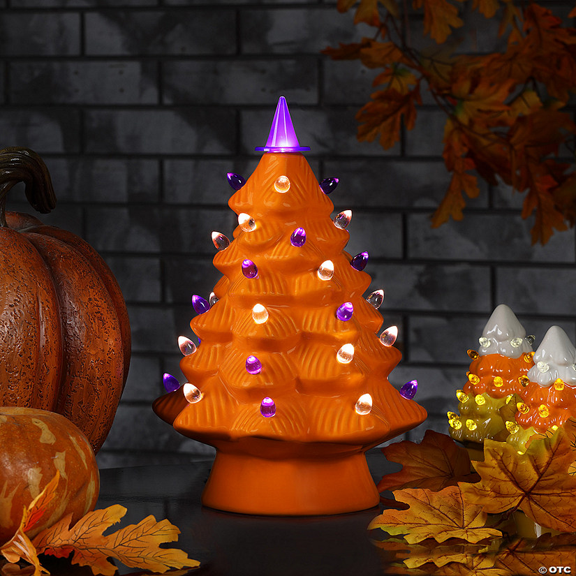 Mr. Halloween Orange Halloween Tree Tabletop Decoration Image