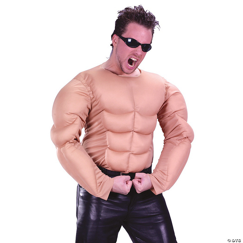 Muscle Man Shirt Adult Men&#8217;s Costume Image