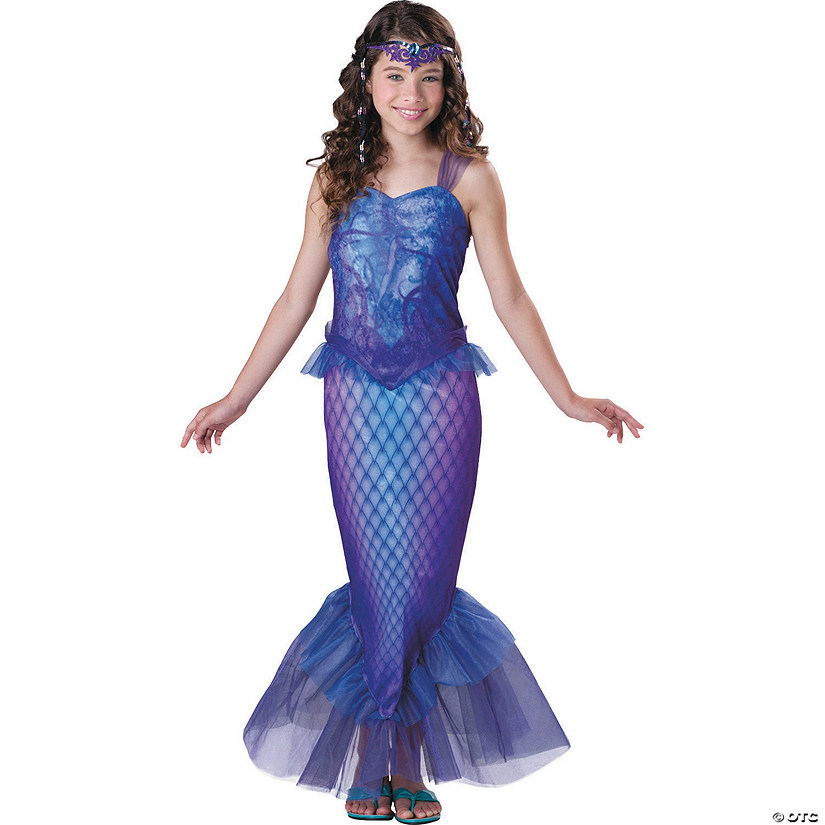 Mysterious Mermaid Girls Halloween Costume - Large Image