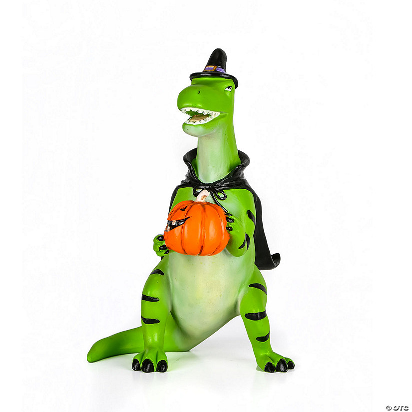 National Tree Company 10 in. Halloween Green Dinosaur Tabletop D&amp;#233;cor Image