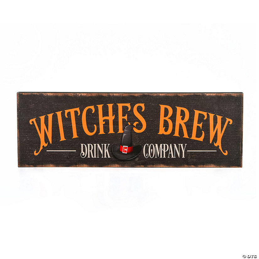 National Tree Company 24 in. Halloween &quot;Witches Brew Wood Wall Sign Image
