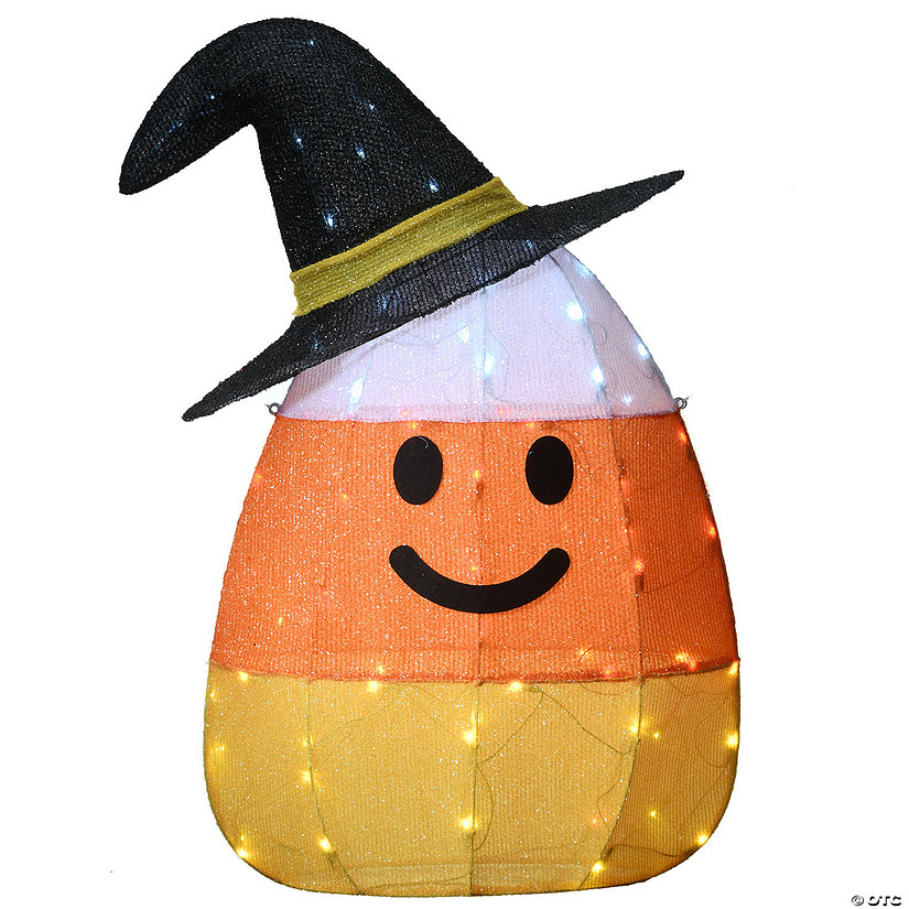 National Tree Company 35 in. Pre-Lit Candy Corn Witch Image