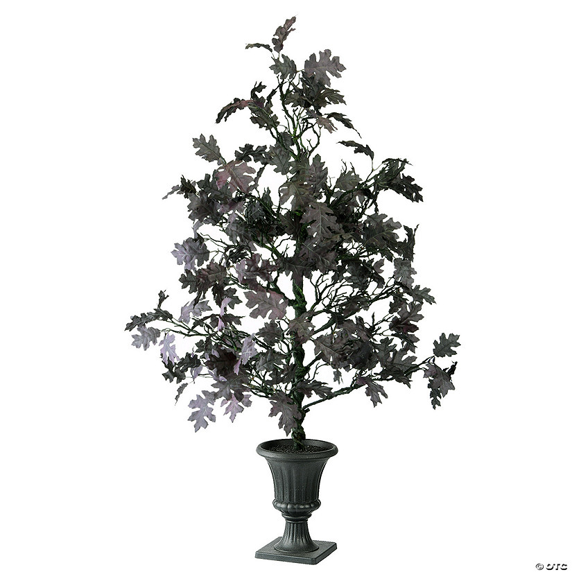 National Tree Company 4 ft. Black Oak Tree, Includes Black Urn Base Image