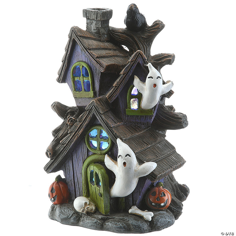 National Tree Company 6 in. Purple Haunted House with LED Light Image