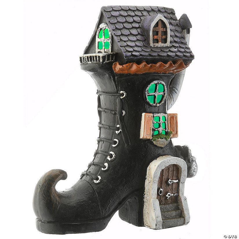National Tree Company 6 in. Witch&amp;#8217;s Boot Haunted House with LED Light Image