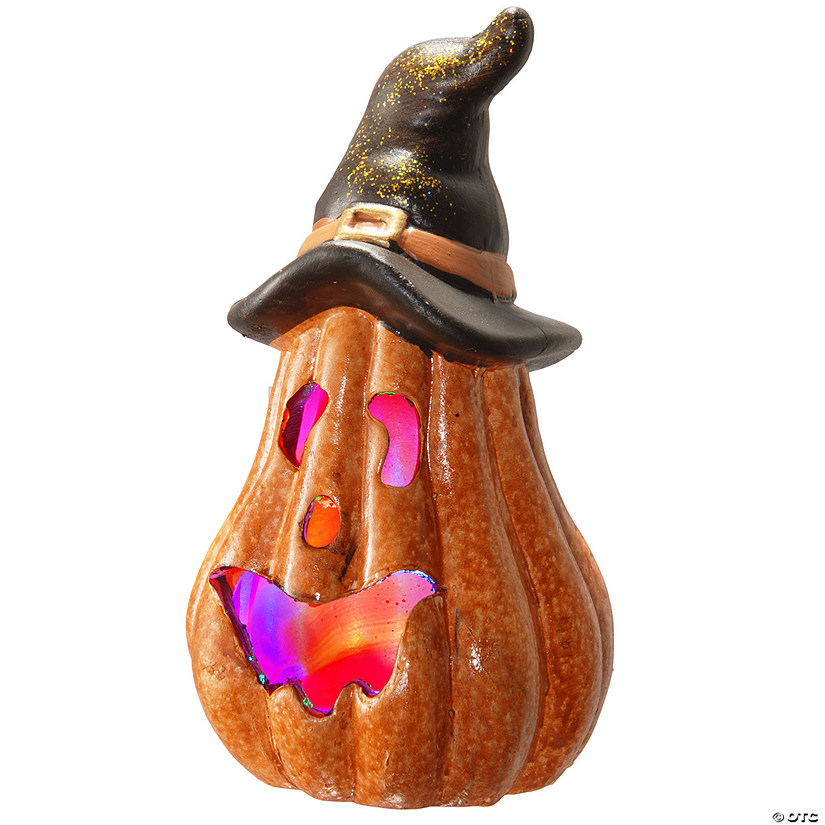 National Tree Company 8" Halloween Jack O' Lantern with LED Lights Image