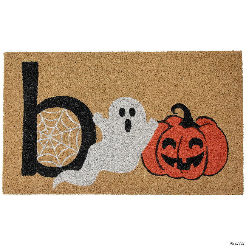 Natural Coir &quot;Boo&quot; Halloween Doormat 18&quot; Proper 30&quot; Image