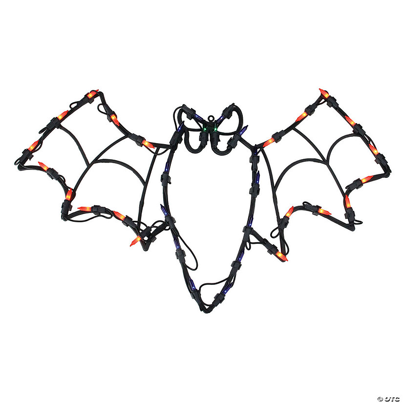Northlight 15&quot; Lighted Bat Halloween Window Silhouette Decoration Image