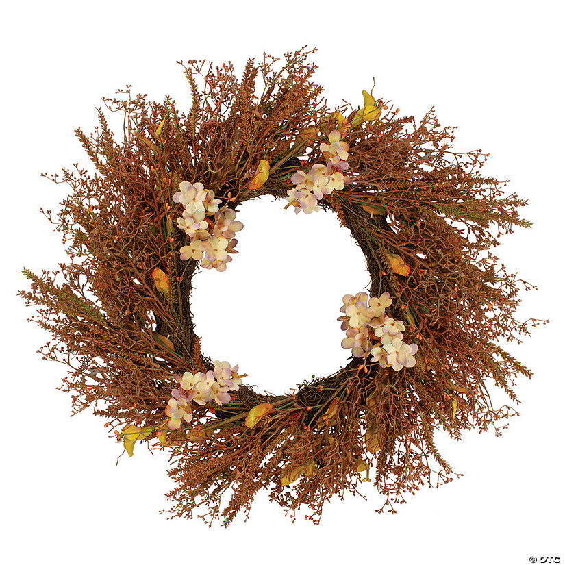 Northlight 32" Brown Fall Grass Autumn Harvest Artificial Wreath - Unlit Image