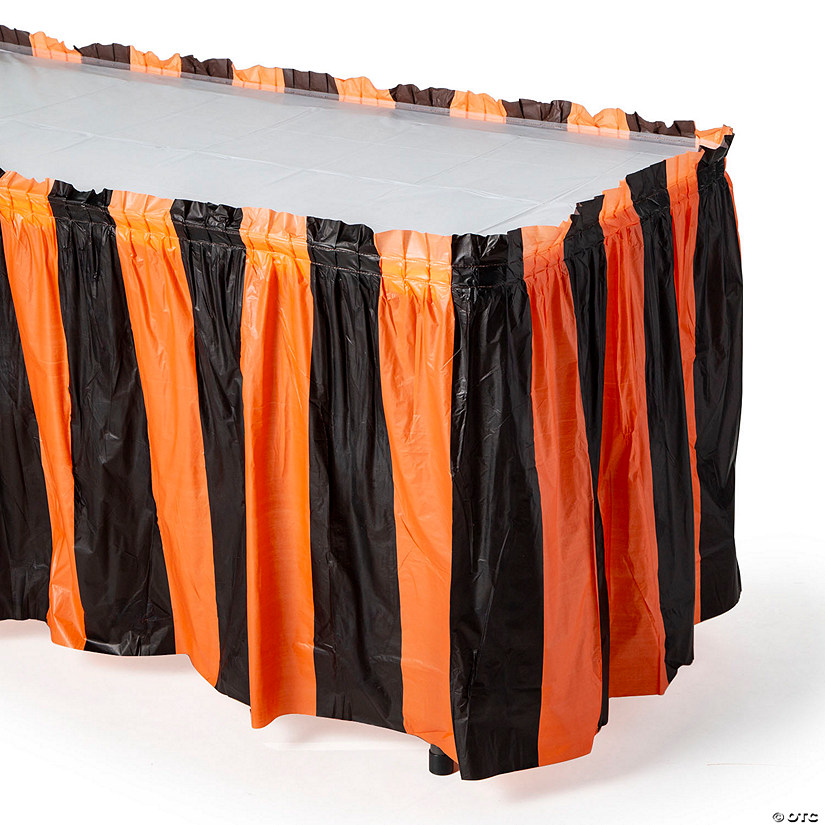 Orange & Black Table Skirt Image