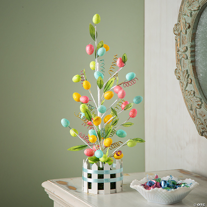 Pastel Easter Egg Foam Tree Decoration Image