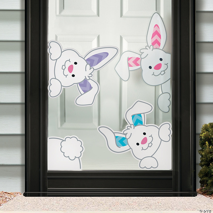 Peeking Easter Bunnies Window Clings - 4 Pc. Image