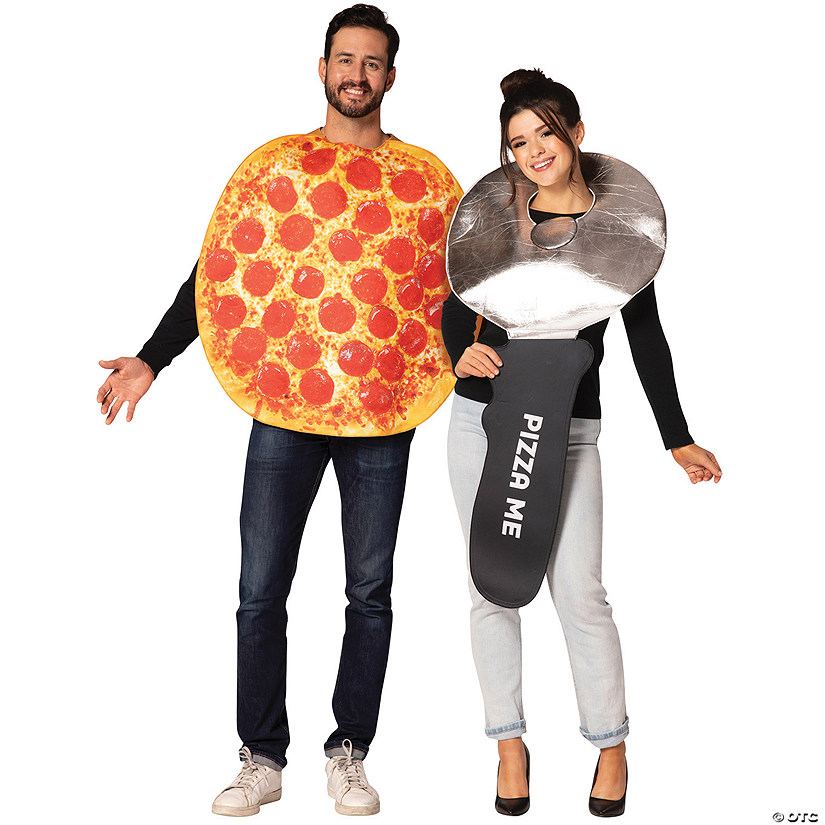 Pepperoni Pizza &amp; Pizza Cutter Couples Costume Image