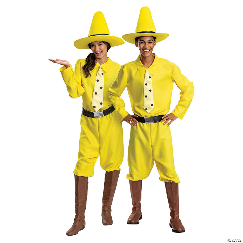 Person In The Yellow Hat Adult Costume Image
