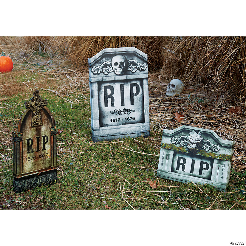 Photo-Realistic Tombstone - 3 Piece Set | Halloween Express